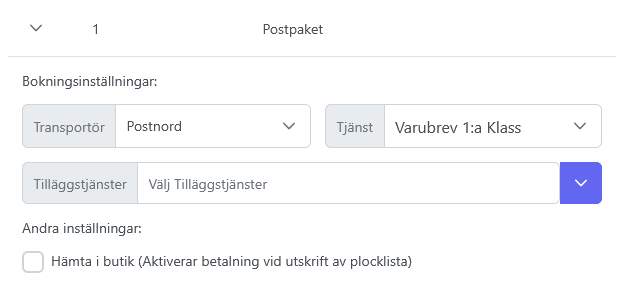 Mappa fraktsätt