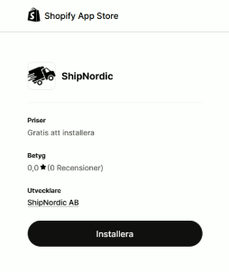 Installera ShipNordic